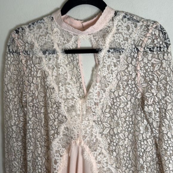 Free People Tell Tale Lace Tunic Size Medium Boho Balletcore - Picture 5 of 9